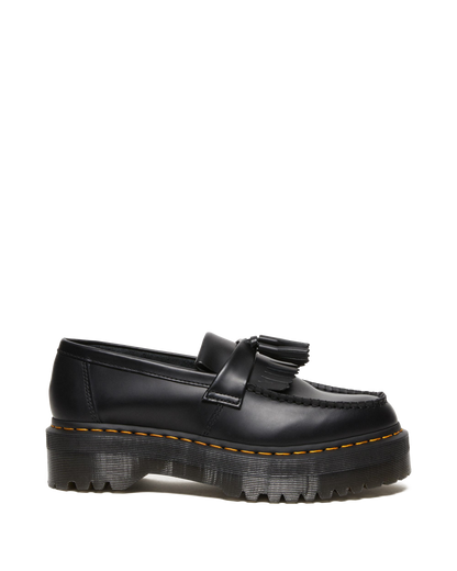 Adrian Leather Platform Tassel Loafers in Black