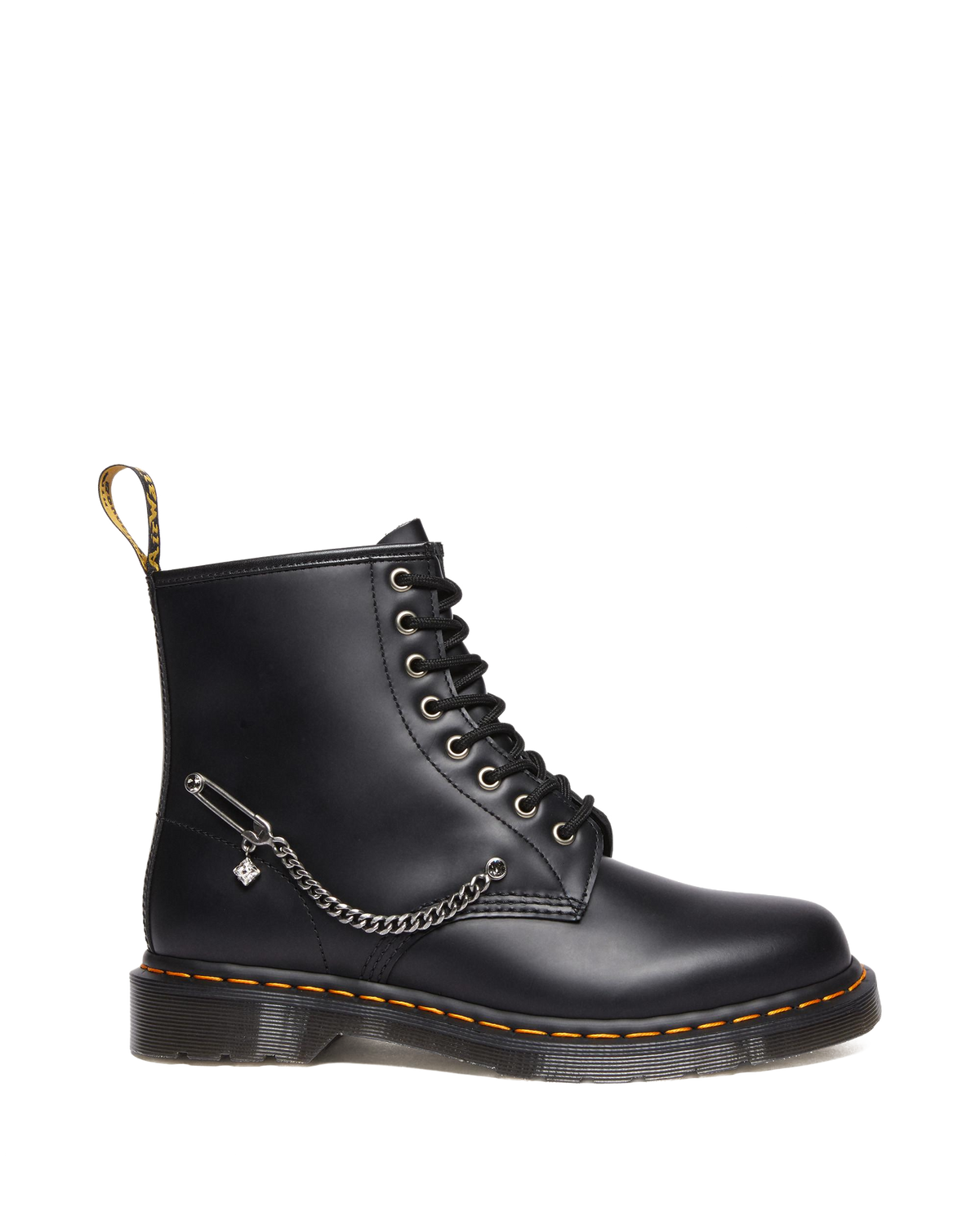 1460 Swarovski Leather Lace Up Boots in Black
