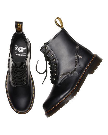 1460 Swarovski Leather Lace Up Boots in Black