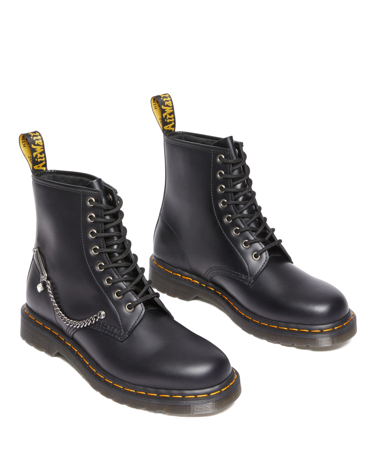 1460 Swarovski Leather Lace Up Boots in Black