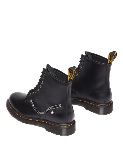 1460 Swarovski Leather Lace Up Boots in Black
