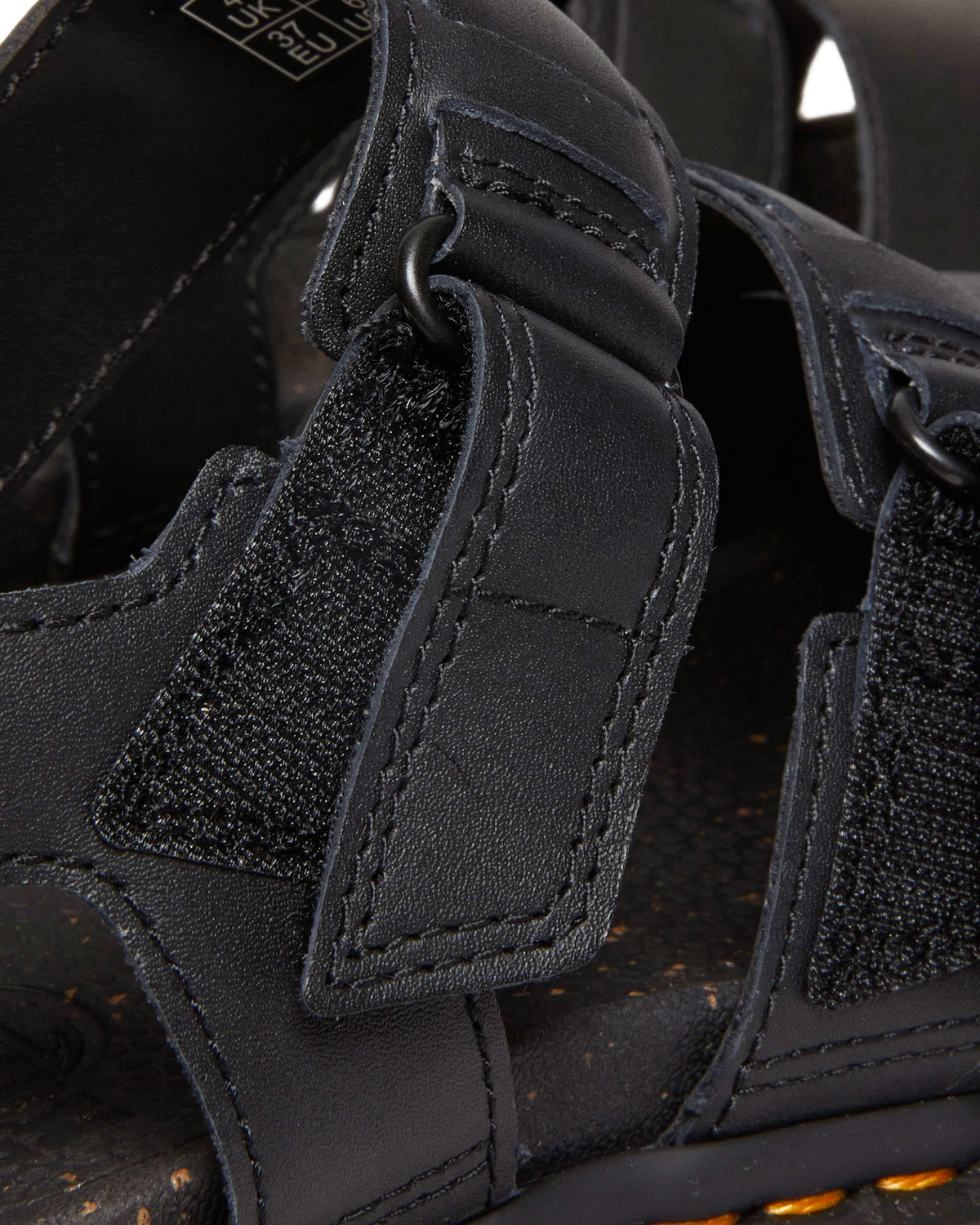 Ricki Contrast Sole Leather 3-Strap Platform Sandals in Black