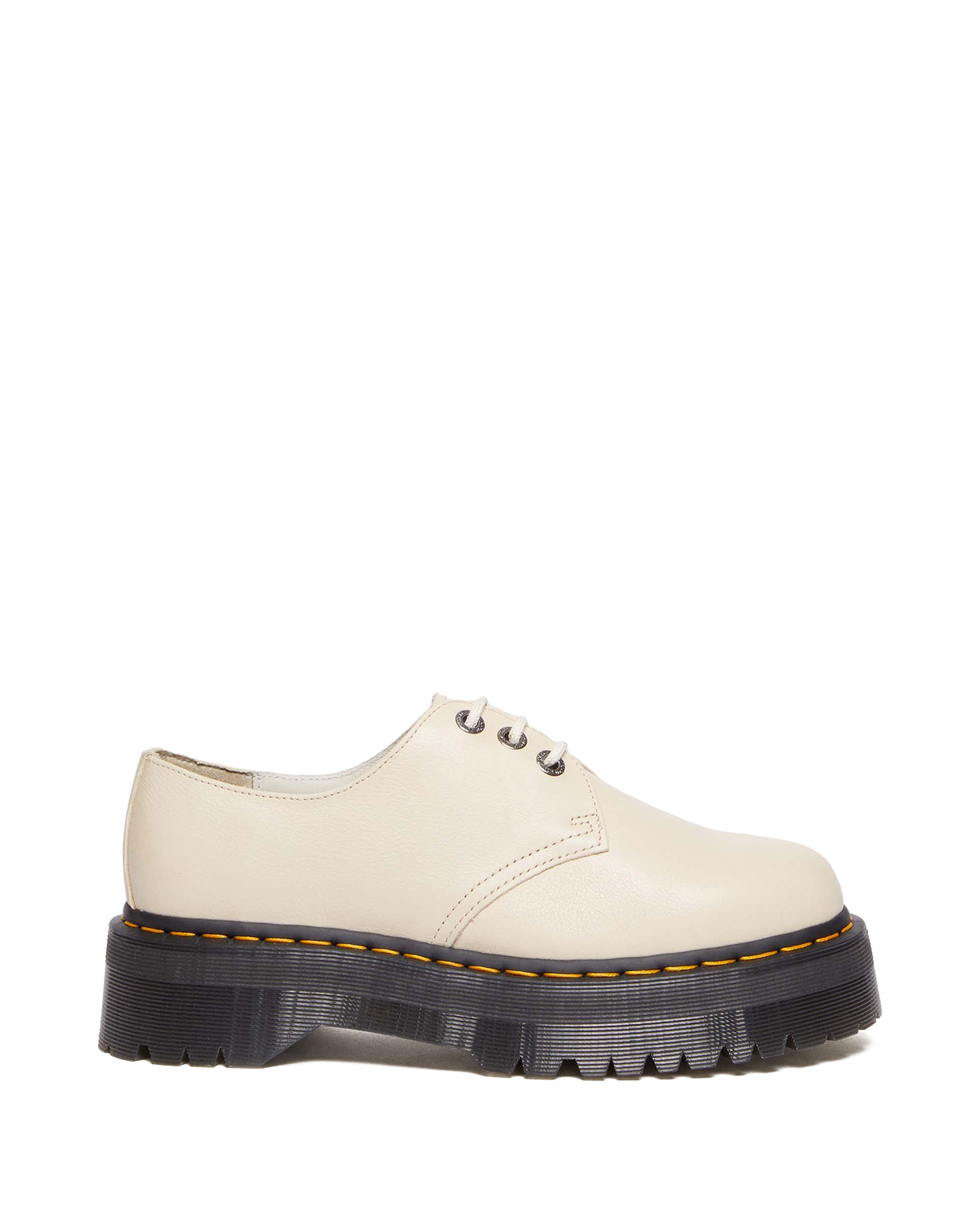 1461 II Pisa Leather Platform Shoes in Parchment Beige