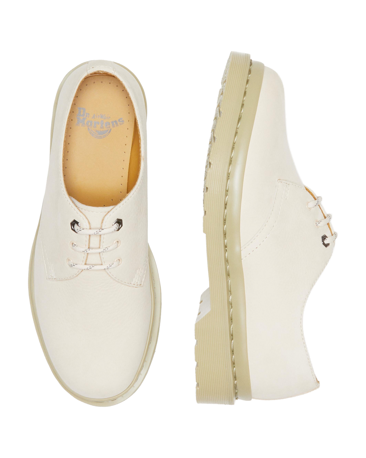 1461 Mono Milled Nubuck Leather Oxford Shoes in Parchment Beige
