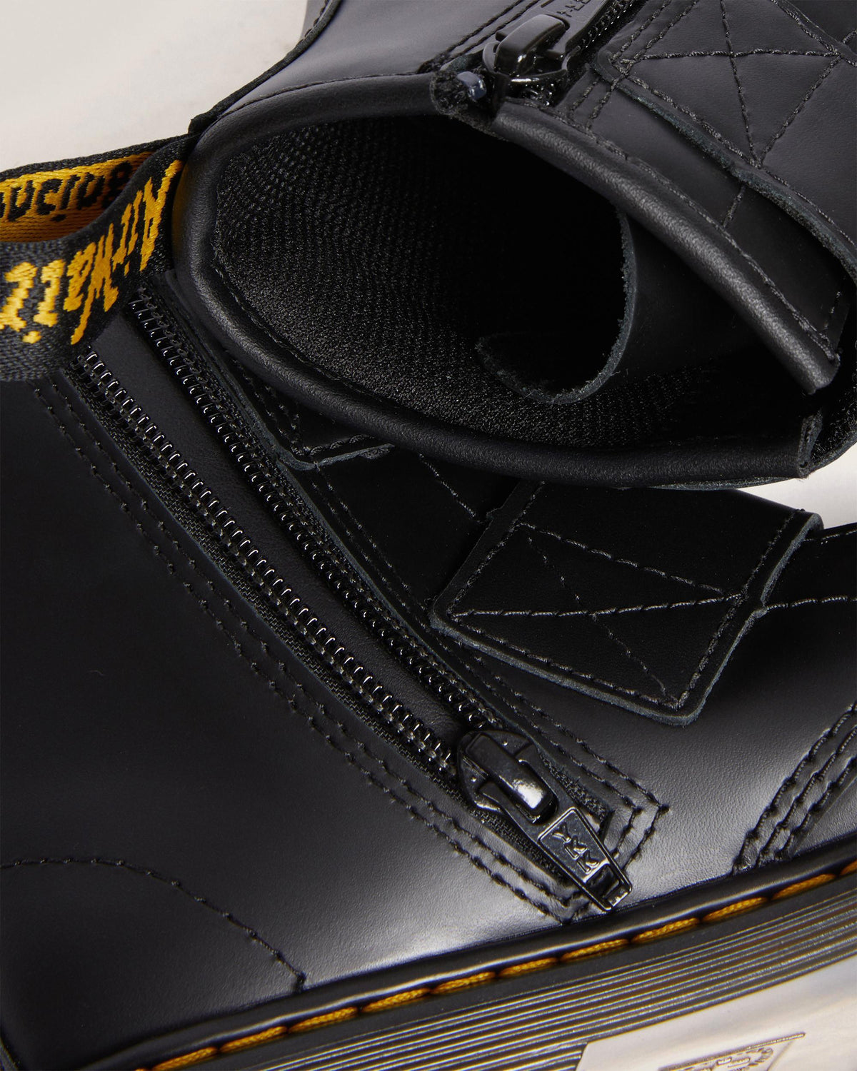 Junior 1460 Double Strap Leather Boots in Black