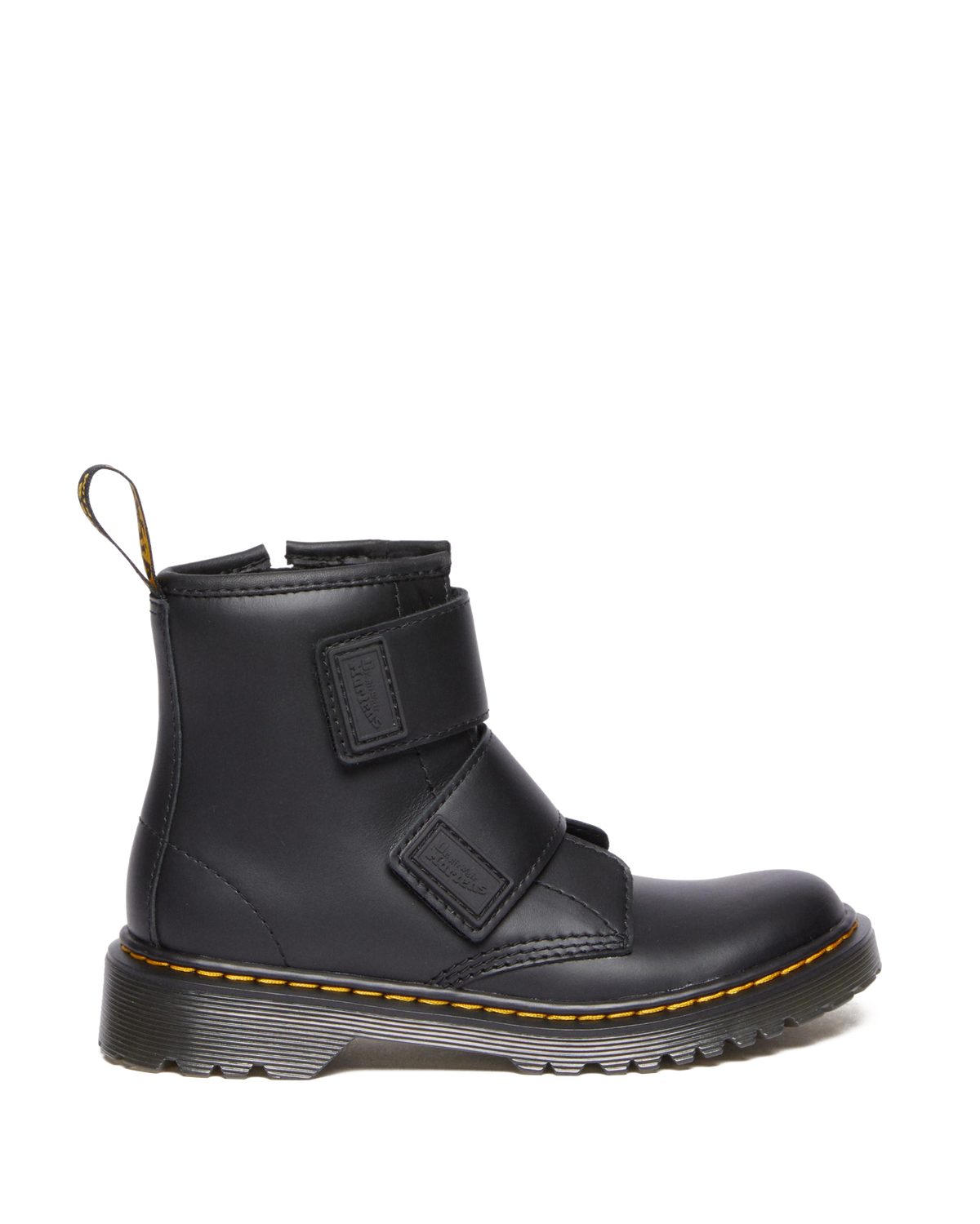 Junior 1460 Double Strap Leather Boots in Black