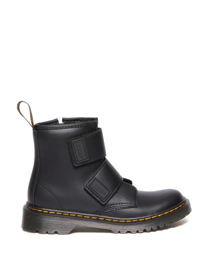Junior 1460 Double Strap Leather Boots in Black