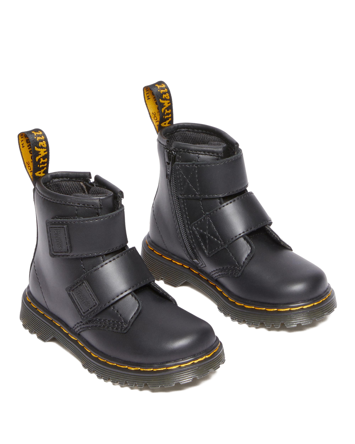 Toddler 1460 Double Strap Leather Boots in Black