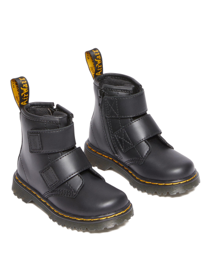 Toddler 1460 Double Strap Leather Boots in Black