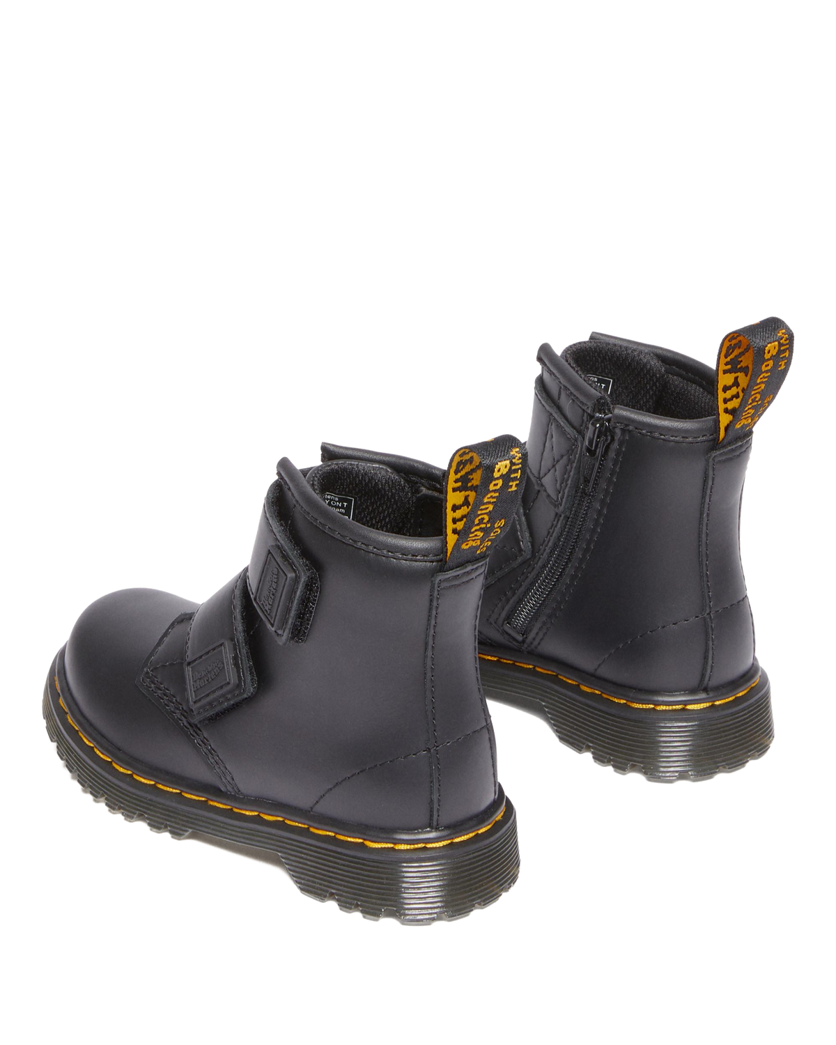 Toddler 1460 Double Strap Leather Boots in Black