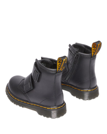 Toddler 1460 Double Strap Leather Boots in Black