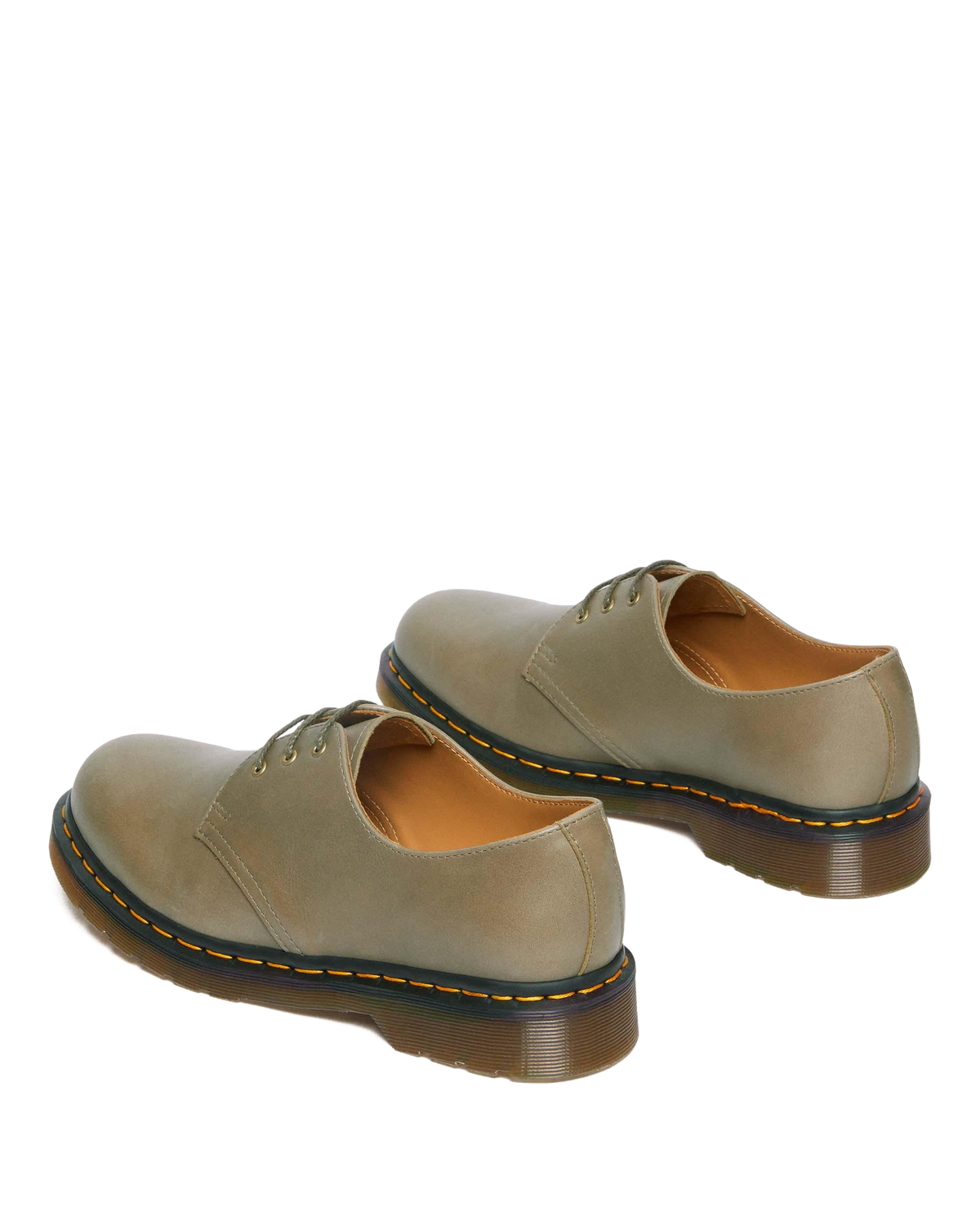 1461 Carrara Leather Oxford Shoes in Olive