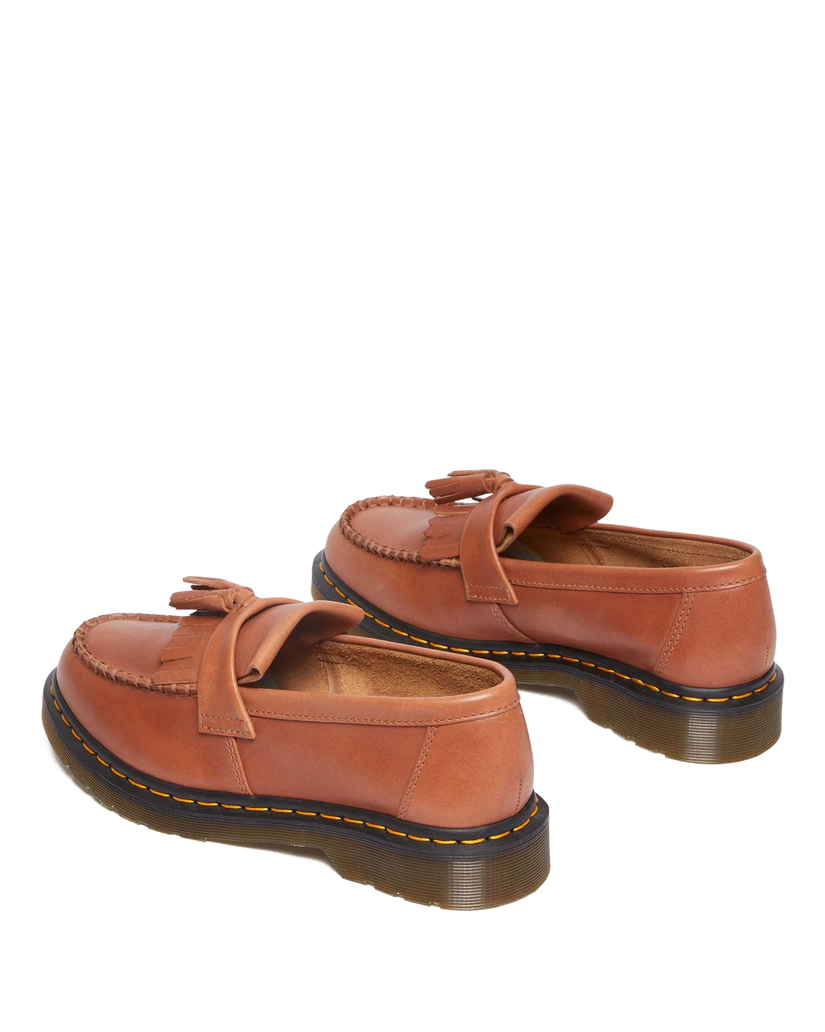 Adrian Carrara Leather Tassel Loafers in Saddle Tan