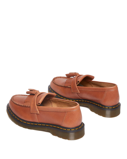 Adrian Carrara Leather Tassel Loafers in Saddle Tan