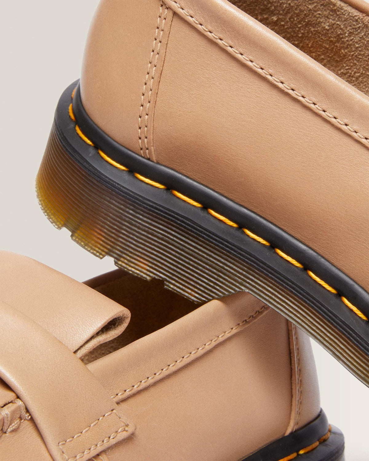 Adrian Carrara Leather Tassel Loafers in Beige