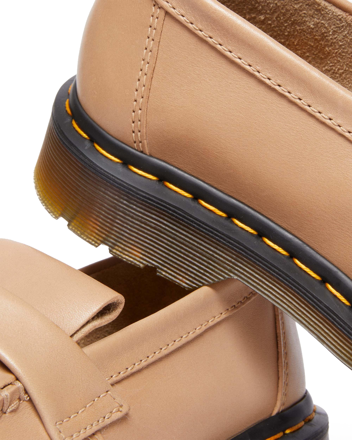 Adrian Carrara Leather Tassel Loafers in Beige