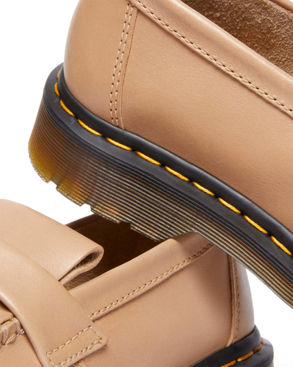 Adrian Carrara Leather Tassel Loafers in Beige