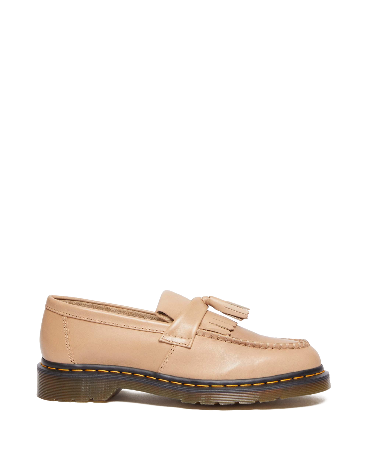 Adrian Carrara Leather Tassel Loafers in Beige