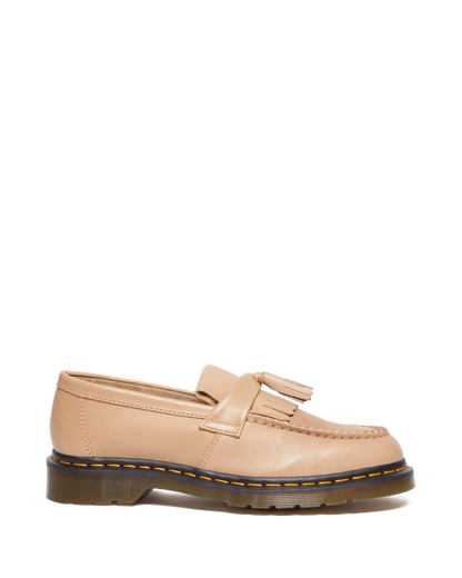 Adrian Carrara Leather Tassel Loafers in Beige