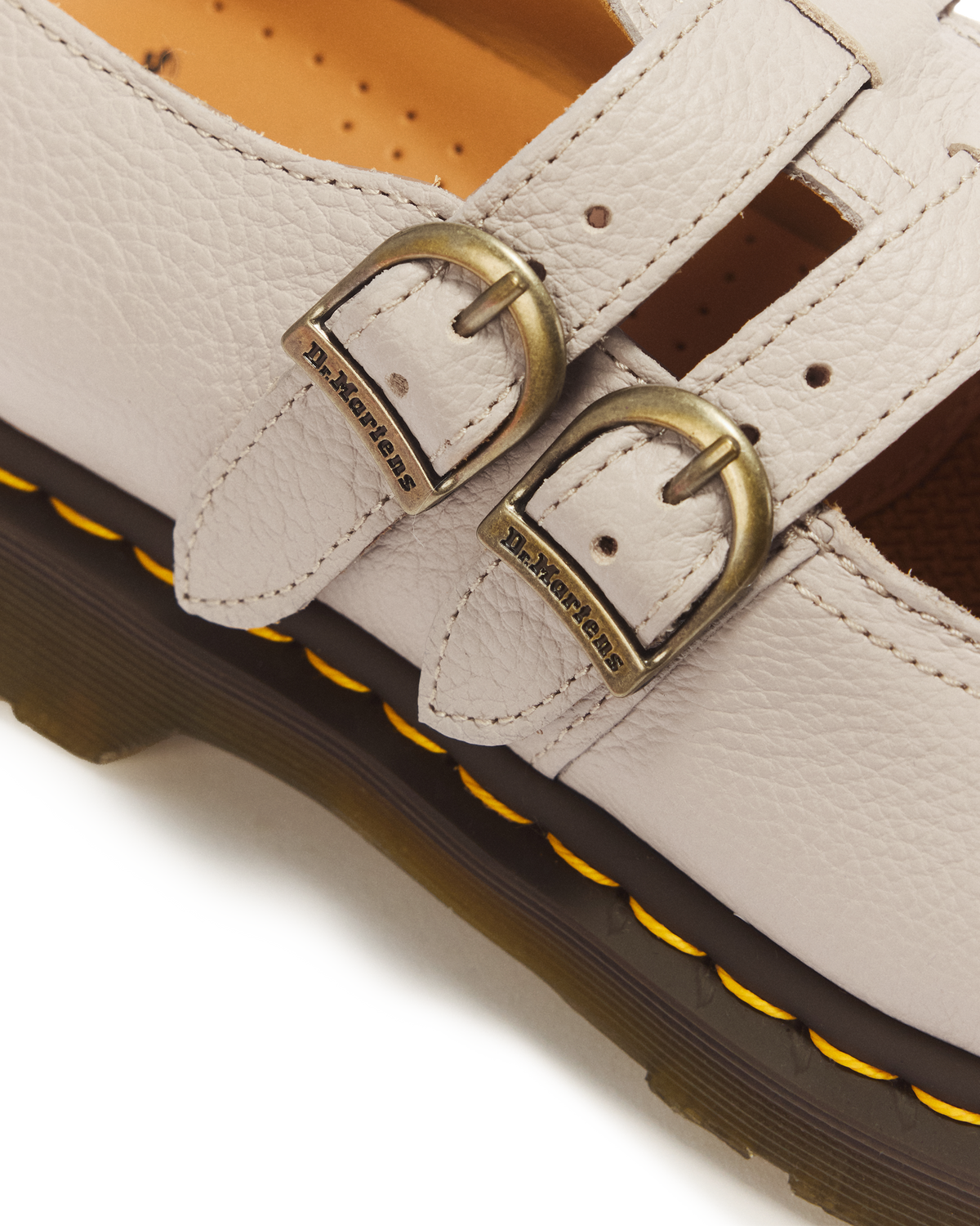 8065 Virginia Leather Mary Jane Shoes in Vintage Taupe