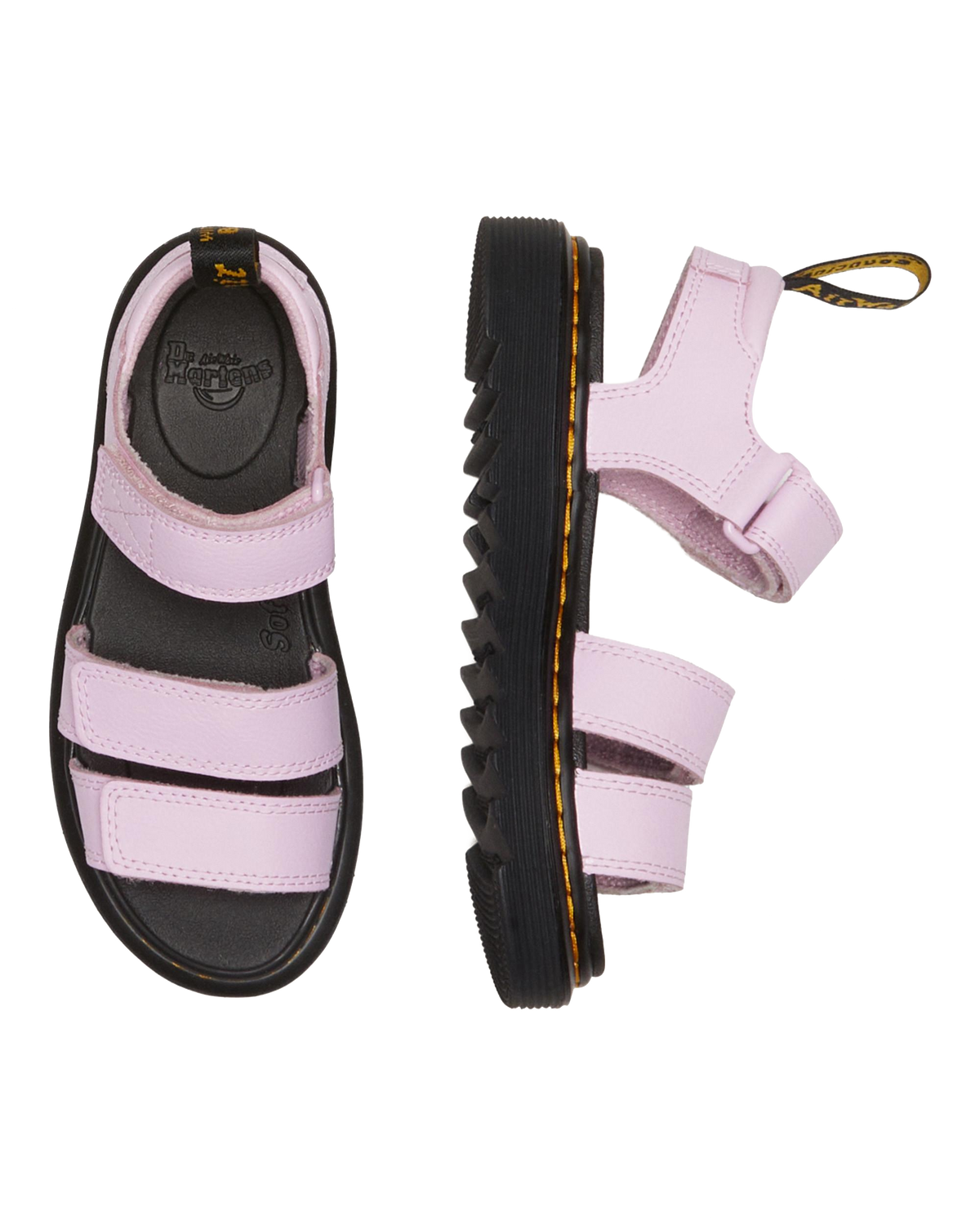 Junior Klaire Athena Leather Strap Sandals in Pale Pink