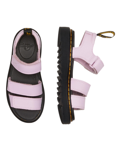 Junior Klaire Athena Leather Strap Sandals in Pale Pink
