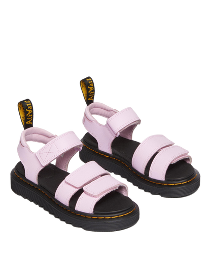 Junior Klaire Athena Leather Strap Sandals in Pale Pink