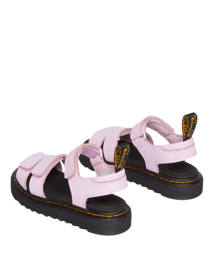 Junior Klaire Athena Leather Strap Sandals in Pale Pink