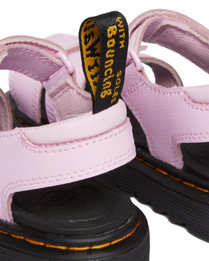 Junior Klaire Athena Leather Strap Sandals in Pale Pink