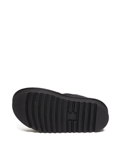 Voss II Athena Leather Strap Platform Sandals in Black