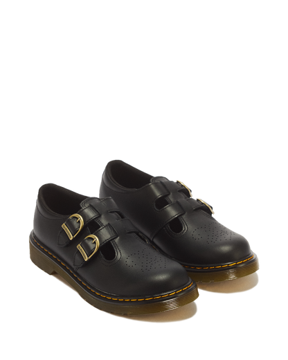 Youth 8065 Softy T Leather Mary Jane Shoes in Black