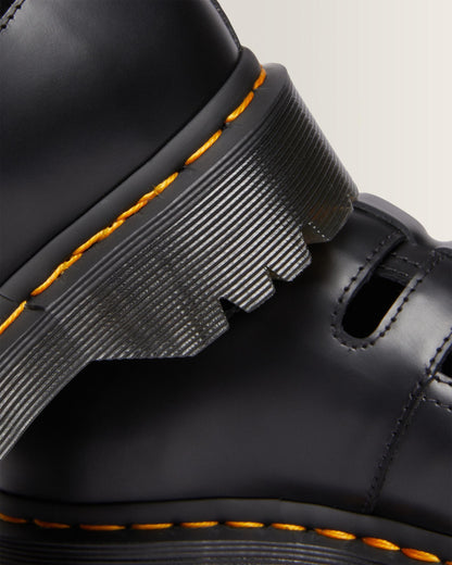 8065 II Bex Smooth Leather Platform Mary Jane Shoes in Black