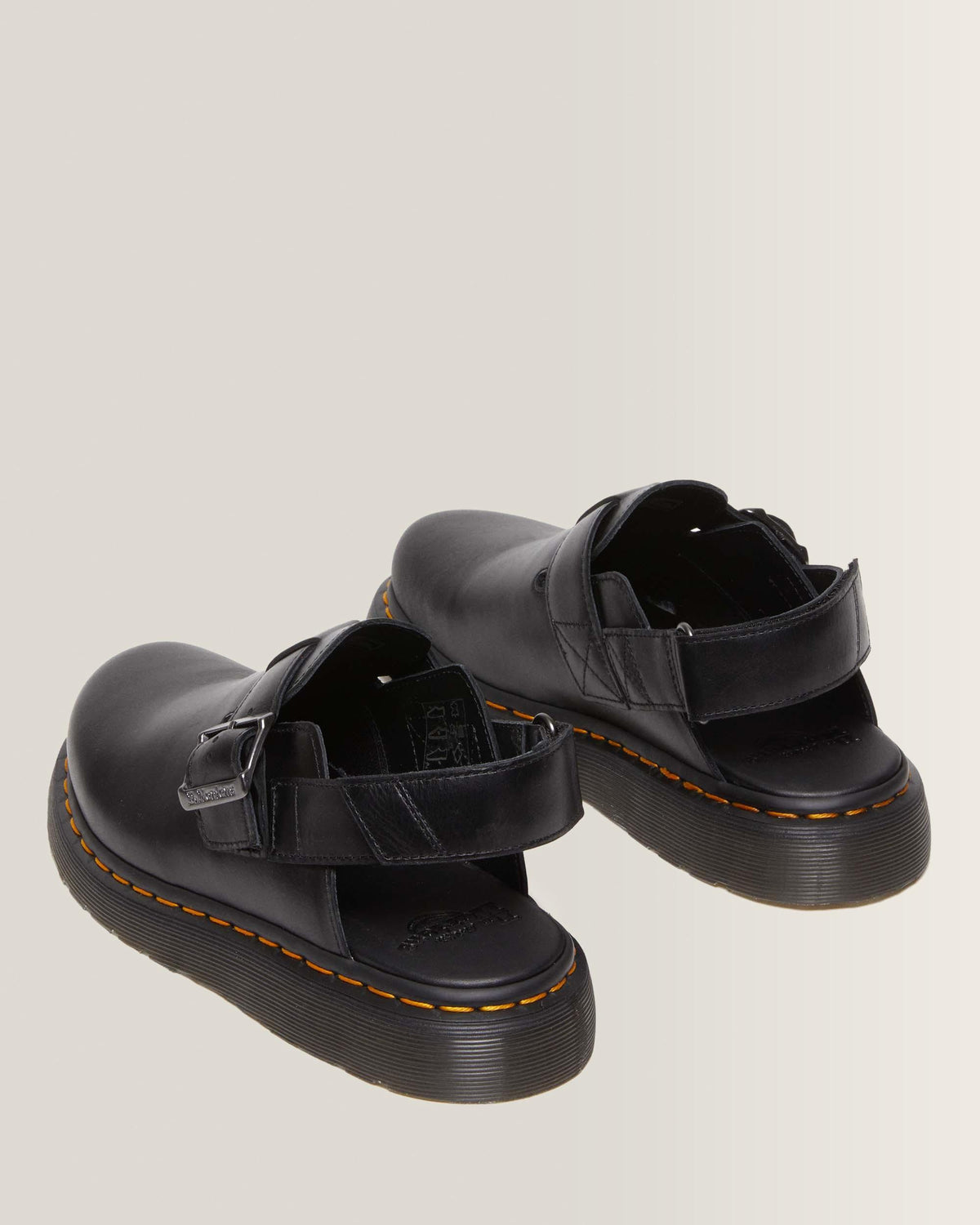 Jorge II Brando Leather Slingback Mules in Black Brando