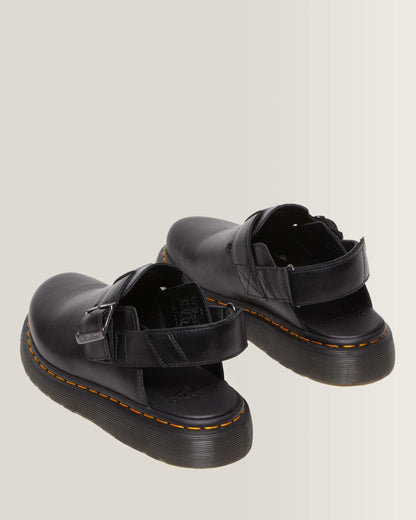 Jorge II Brando Leather Slingback Mules in Black Brando