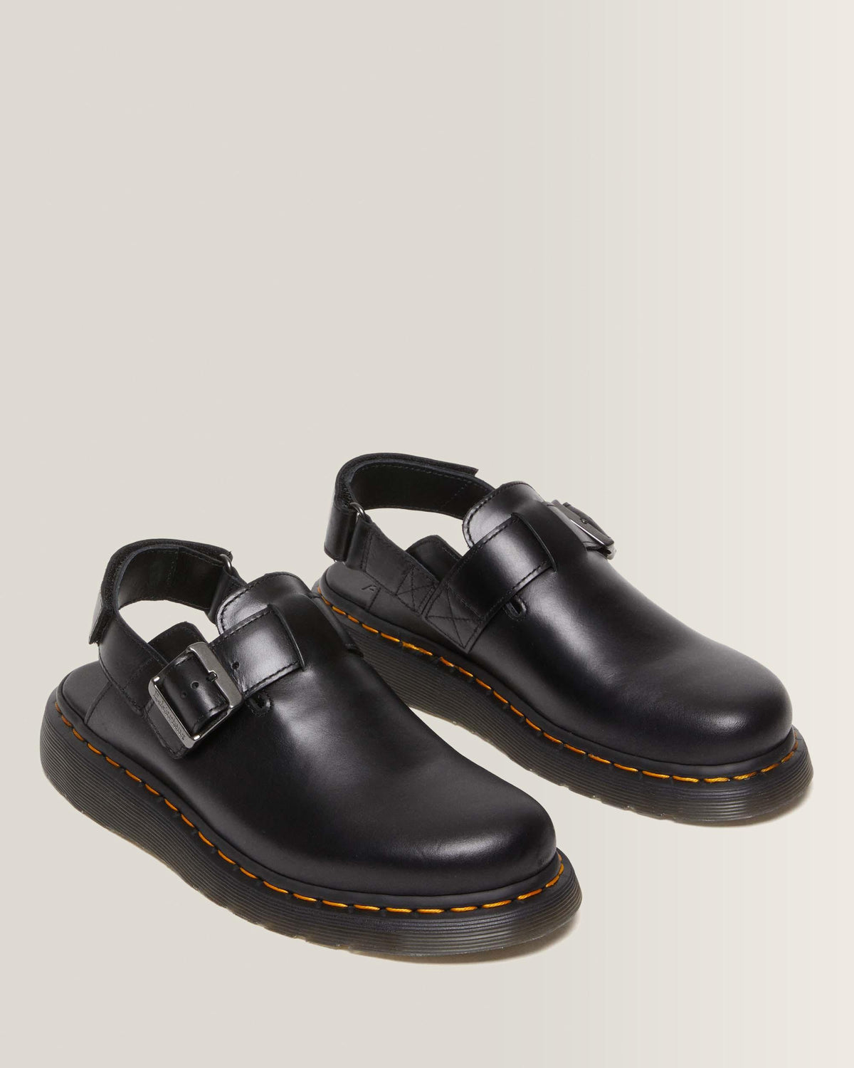 Jorge II Brando Leather Slingback Mules in Black Brando