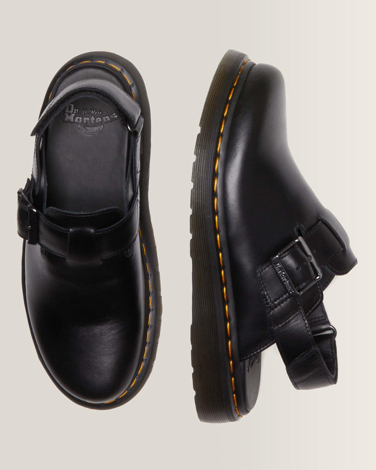 Jorge II Brando Leather Slingback Mules in Black Brando