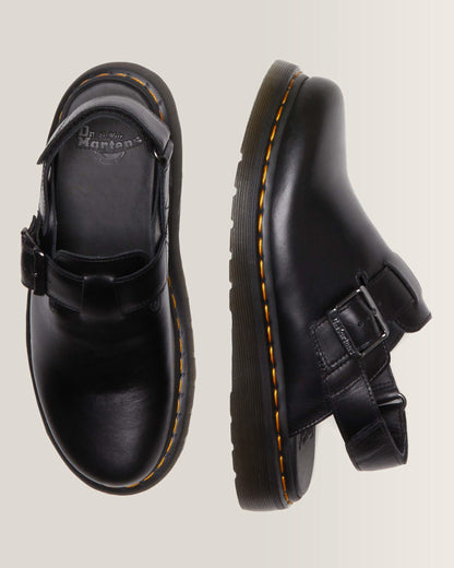 Jorge II Brando Leather Slingback Mules in Black Brando
