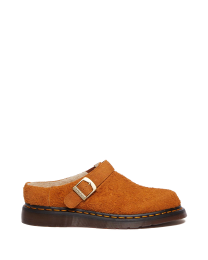 Isham Faux Shearling Lined Suede Slingback Mules in Pecan Brown