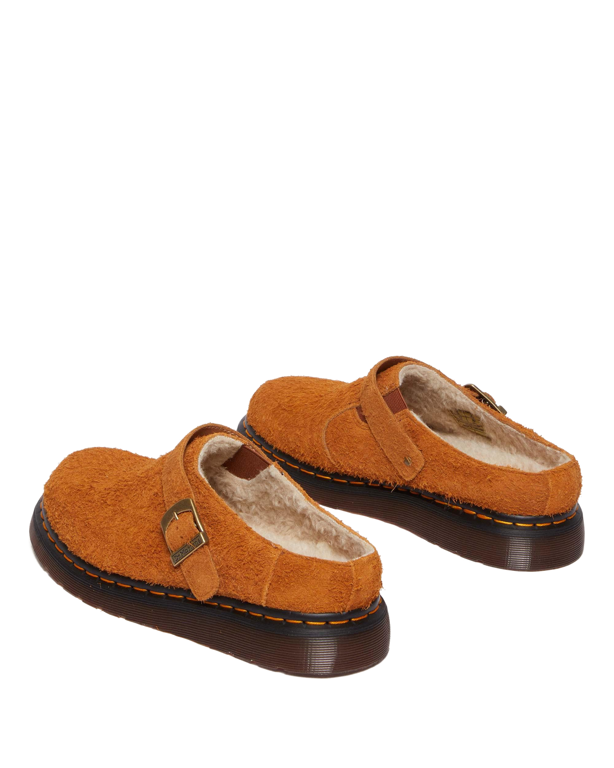 Isham Faux Shearling Lined Suede Slingback Mules in Pecan Brown