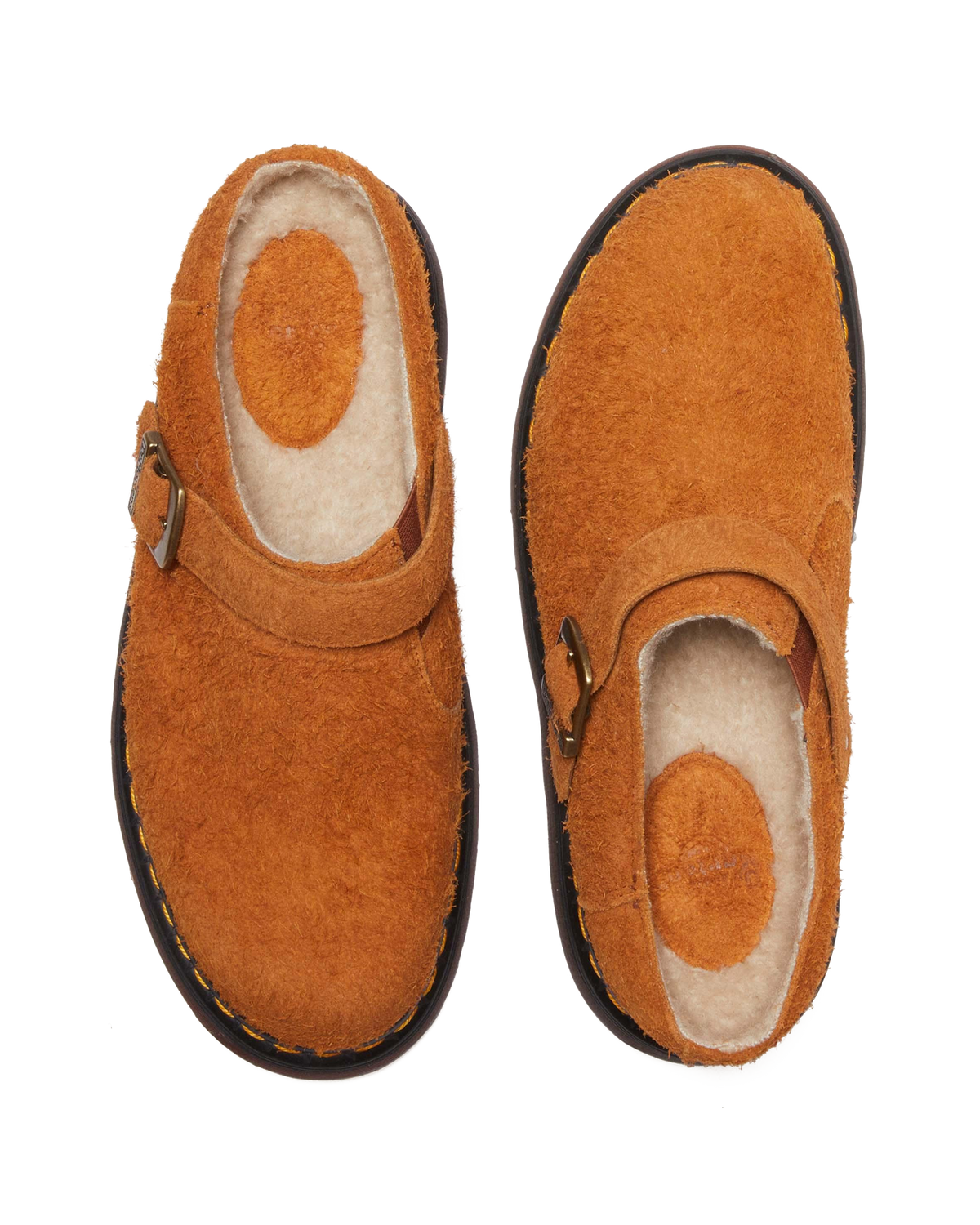 Isham Faux Shearling Lined Suede Slingback Mules in Pecan Brown