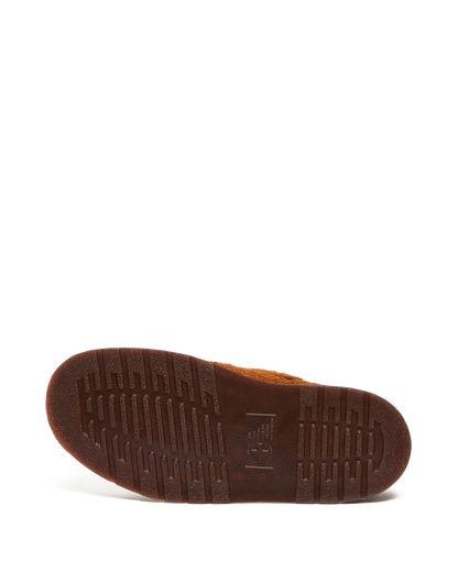 Isham Faux Shearling Lined Suede Slingback Mules in Pecan Brown