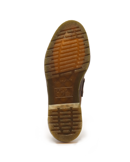 Adrian Crazy Horse Leather Tassel Loafers in Dark Brown