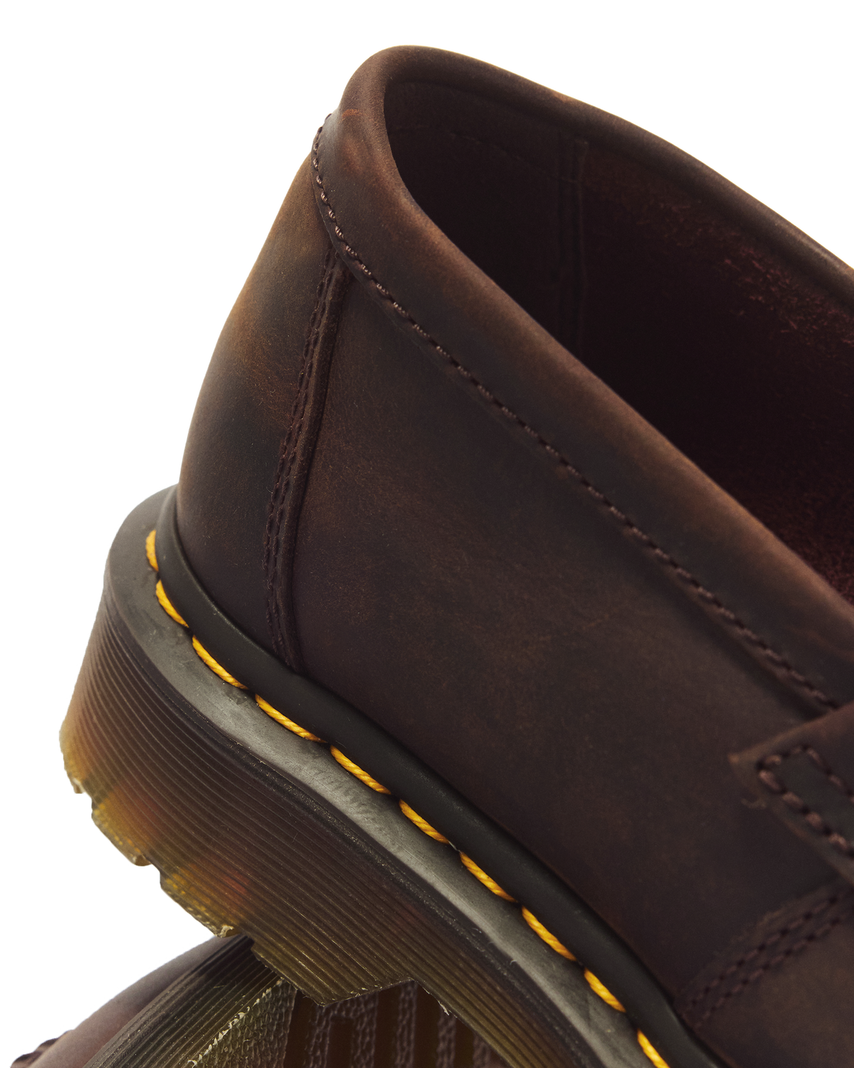 Adrian Crazy Horse Leather Tassel Loafers in Dark Brown