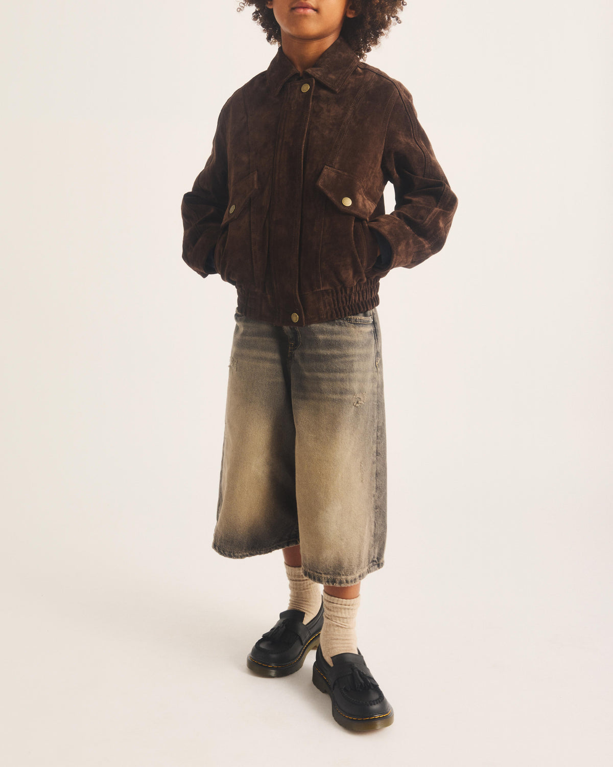 Junior Adrian Softy T Leather Tassel Loafers in Black