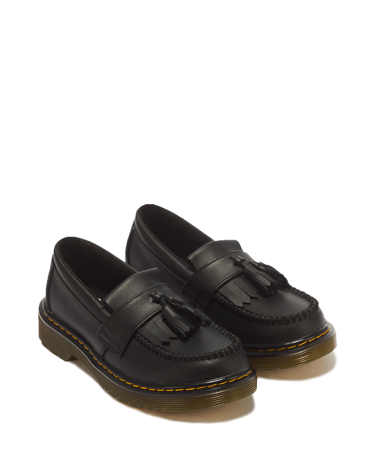 Junior Adrian Softy T Leather Tassel Loafers in Black