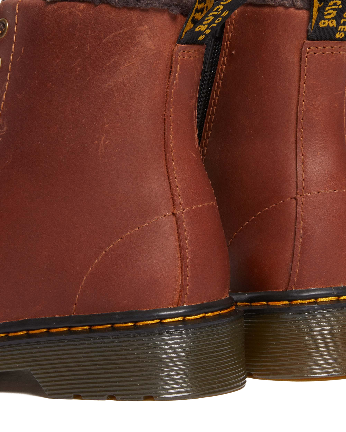 Junior 1460 Faux Fur Lined Boots in Light Brown