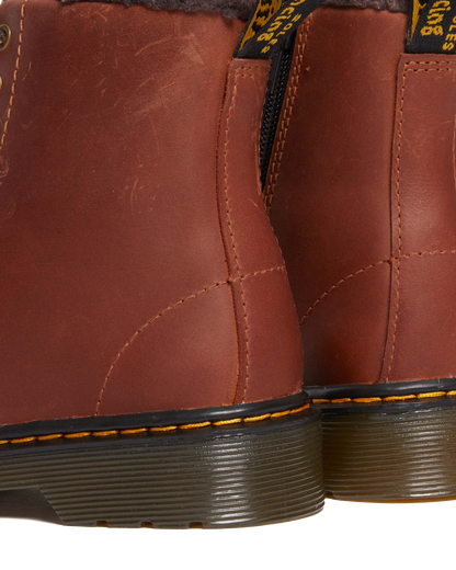 Junior 1460 Faux Fur Lined Boots in Light Brown