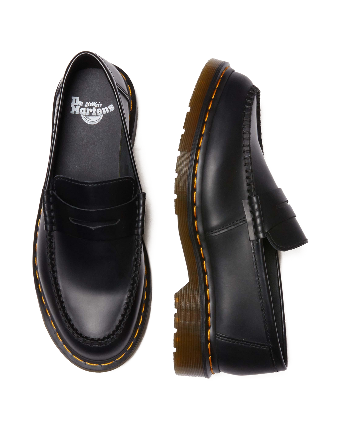 Penton Smooth Leather Loafers in Black