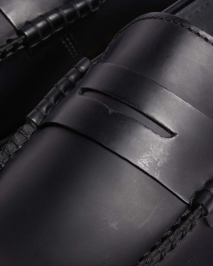 Penton Smooth Leather Loafers in Black