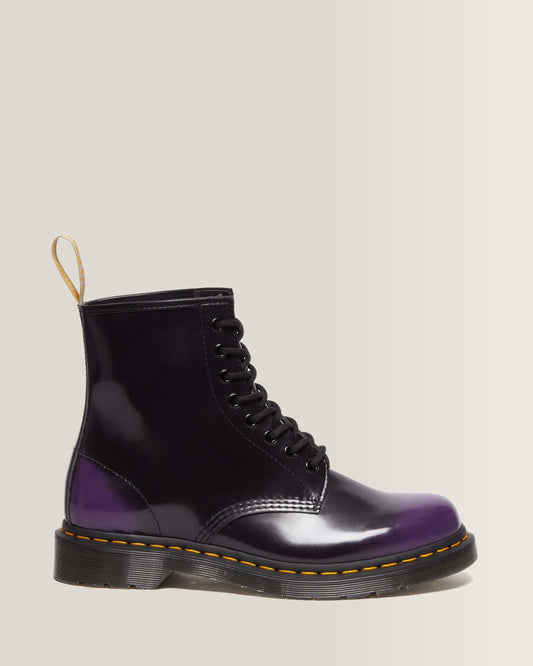 Vegan 1460 Lace Up Boots in Black/rich Purple